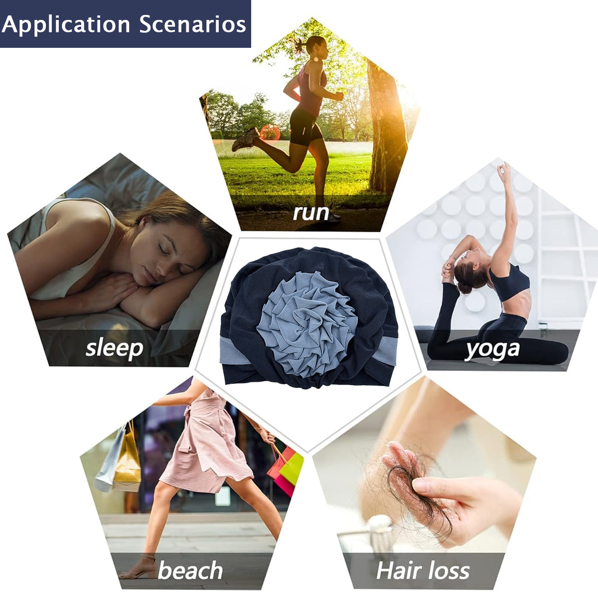 PALAY Women Hair Wrap Head Wrap Grey Flower Hair Wrap Cap Turban Cap Slouchy Chemo Cap Head Wrap Hat for Women Sleep Hat Headwear, Navy PALAY Women Hair Wrap Head Wrap Grey Flower Hair Wrap Cap Turban Cap Slouchy Chemo Cap Head Wrap Hat for Women Sleep Hat Headwear, Navy